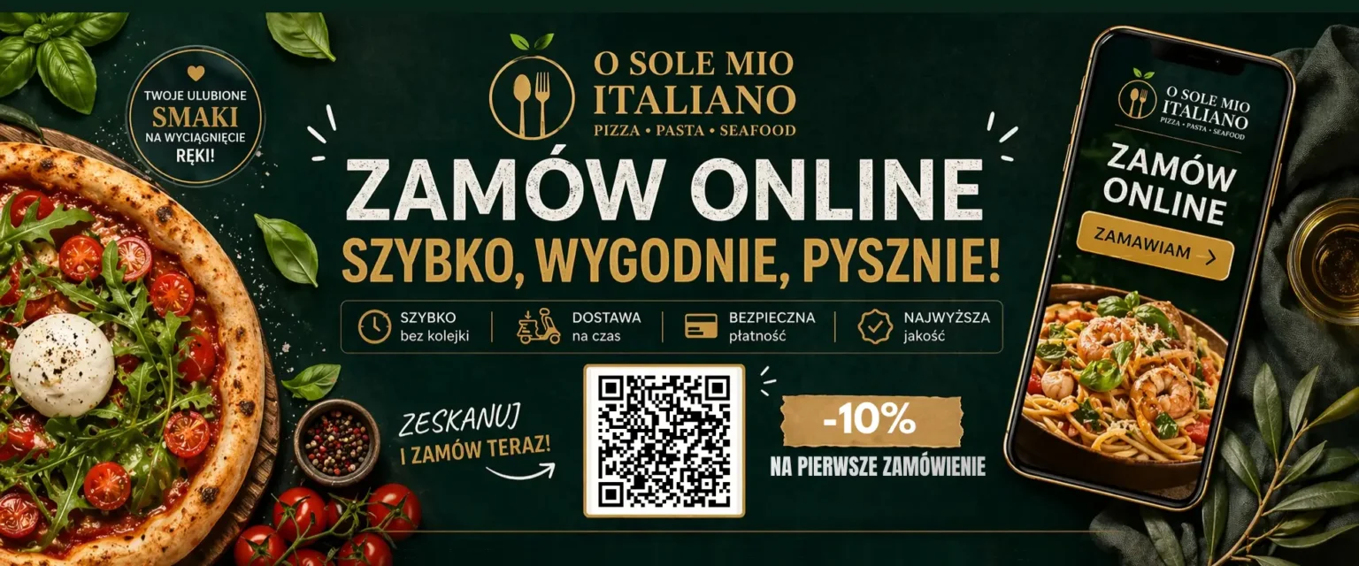 Zamów online w O Sole Mio Italiano z dostawą. Pierwsze zamówienie -10%
